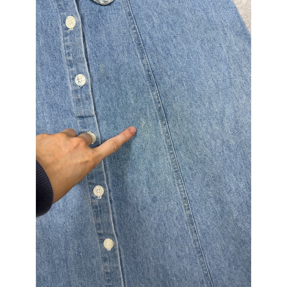 Vintage Petite Sophisticate Womens Size 6P Denim Patchwork Dress - Picture 8 of 14